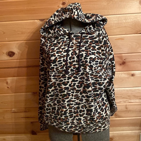 Loft leopard hoodie, XL - Picture 1 of 4